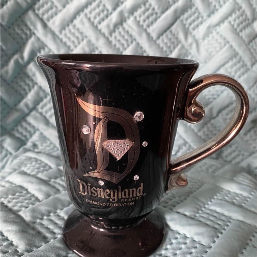Disneyland 60th Diamond Anniversary Celebration Black Ceramic Mug by Disney NEW